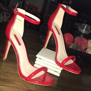 New, Never Been Used! Bright True Red Sandal Heels